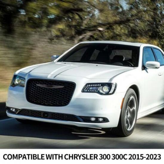 Emblemabdeckung für die mittlere Kühlergrillleiste des vorderen Stoßfängers Zierleiste für Chrysler 300 300C 2015+