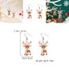 Festive Reindeer Acrylic Earrings For Women With Unique Geometric Style And Christmas Vibe