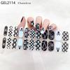 Custom Logo Semi Cured Gel Nail Sticker Waterproof Full Cover Gel Nail Wraps