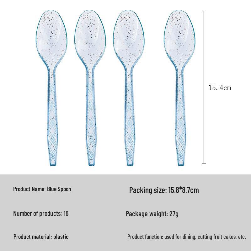 Nuevo Juego de Cubiertos Desechables Dorado Transparente - Cuchillo, Tenedor y Cuchara para Postres y Fiestas