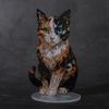 Cute Handmade Animal Figurine Collection Cat Dog Durable Decorative Glass Sculptures Acrylic Artwork for Home Office Decor
