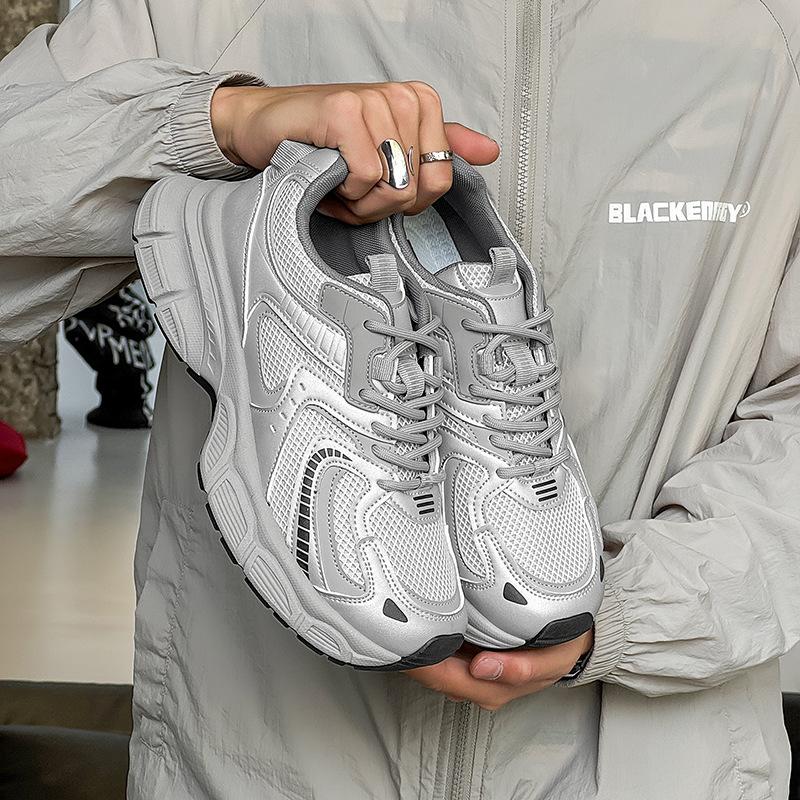 New Men's Casual Sports Shoes Mesh Platform Men's Shoes Trendy Versatile Dad Shoes Men's YH06
