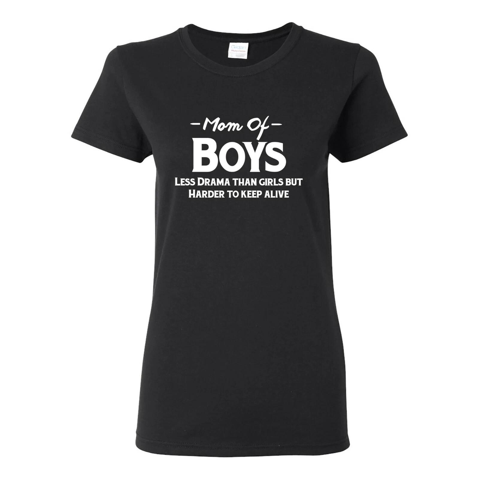 Mom of Boys - Funny Mom Humor Sons Boys Sarcastic Mothers Day Womens T Shirt S