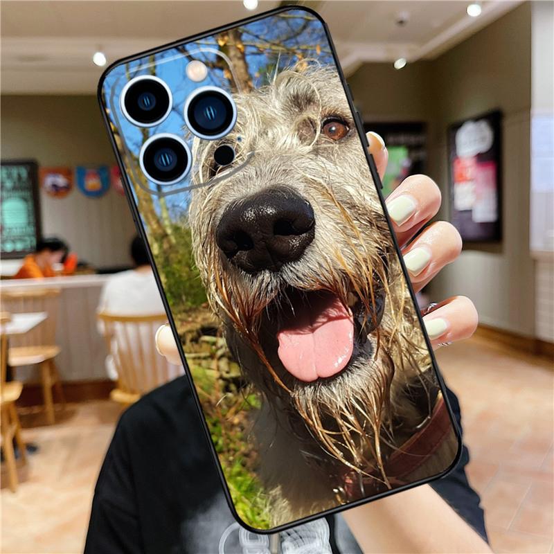Irish Wolfhound Dog Case For iPhone 17 Pro Max 16 15 14 11 12 13 Mini Plus 16e 17 Air Bumper Cover Accessories