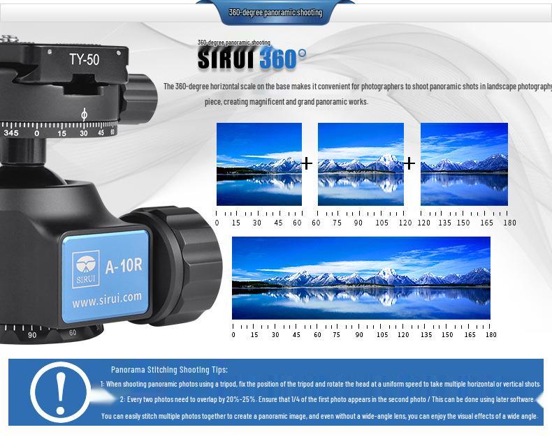 SIRUI AM-284 Carbon Fiber DSLR Tripod with Low Ball Head