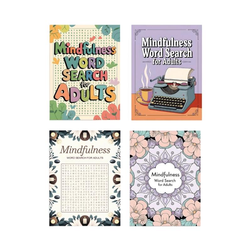 Cuaderno de actividades de búsqueda de palabras, libro de rompecabezas con materiales de papel reciclado que ofrece diversión ecológica lejos de las pantallas digitales.
