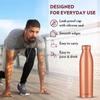 Classic Diwali Gift Set Copper Water Bottle litre 1000ml + Copper Glass (Pack of 2-300ml Each) Original Heavy Build