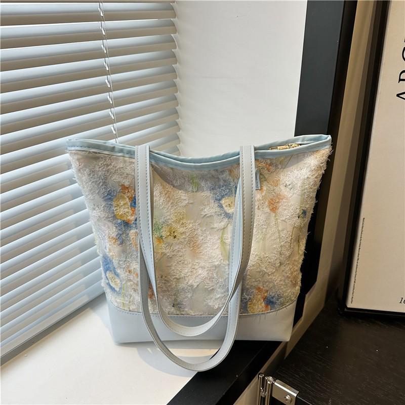 2025 Fashion Casual Shoulder & Hand-Carried Bucket Bag - Large Capacity, Fresh & Simple Design