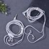 3.5Mm 2Pin In Ear Wired Earphones Kz Silver Plated Kz Earphones Cables Upgrade Cable With Microphone Kz Headphones Wire