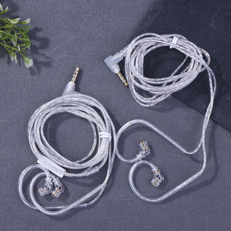 3.5Mm 2Pin In Ear Wired Earphones Kz Silver Plated Kz Earphones Cables Upgrade Cable With Microphone Kz Headphones Wire