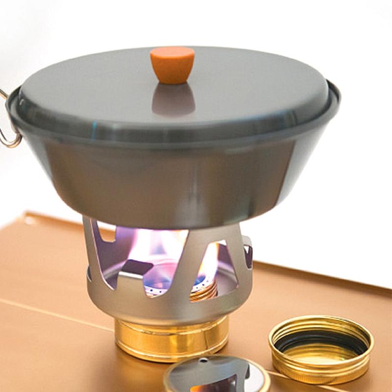 Portable Mini Alcohol Stove Burner Adjustable Firepower Gasoline Stove Aluminum Alloy Bracket Ultralight Brass Camping Stoves
