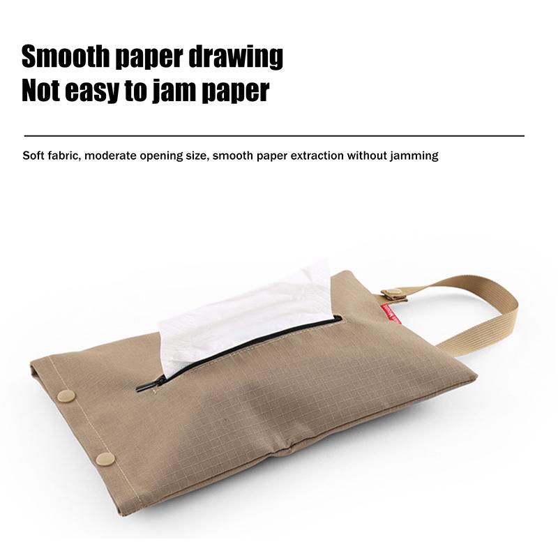 Outdoor Camping Tissue Storage Bag Portable Tissue Storage Box For Picnic With Handle Household Hanging Tissue Bags With Zipper