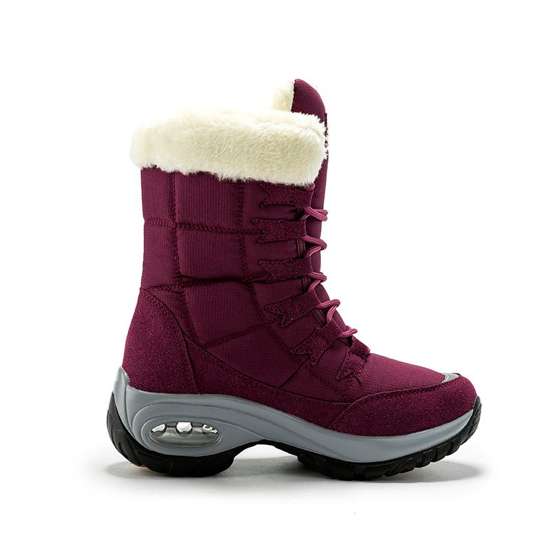 Neue Winter Damenstiefel Hohe Qualität Warme Schneestiefel Schnürstiefel Bequeme Stiefeletten Outdoor Wasserdichte Wanderstiefel Größe 36-42