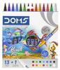 DOMS 14 Shades Brush Pen Box Pack Super Soft Tip Water Based Ink Watercolor Effect For Art Drawing Coloring Pack of 1