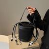 Fake Suede and PU Shoulder Bucket Bag High-quality Solid Rope Large Capacity Autumn New Style Crossbody Bag for Women