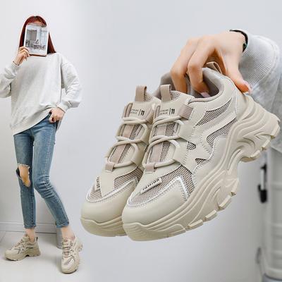 Papa Schuhe Damen Frühling Neue Ins Stil Student Modische Schuhe Dicke Sohle Erhöhte Freizeit Sneaker