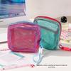 Dopamine Mesh Grid Tofu Handbag: Portable Multi-Functional Outdoor Travel & Toiletry Bag