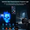 Halloween Skull Dynamic Projector Light 10 HD Slides Outdoor Waterproof Atmosphere Garden Yard Decoration Lamp