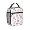 Textile Miffyy   In Strawberry and Ribbons Insulated Lunch Bag Large Lunch Container Thermal Bag Tote Lunch Box College  Travel