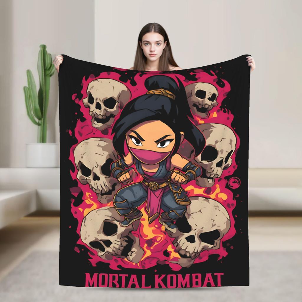 Sub-Zero Mortal Kombat Wool Blankets Fashion Throw Blankets for Home Hotel Sofa 200x150cm Plush Thin Quilt