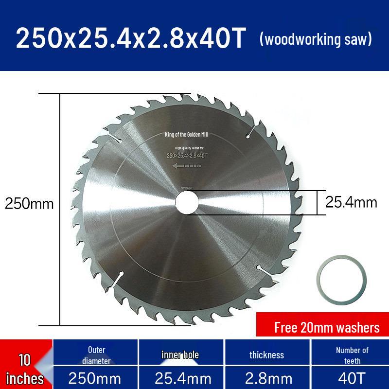 10-Inch Wood and Marble Diamond Saw Blade for Circular Saws