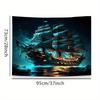 A Mysterious Midnight Voyage Tapestry: Embark On a Magical Journey with This Stunning Wall Art Featuring a GhostlyShip Sailing