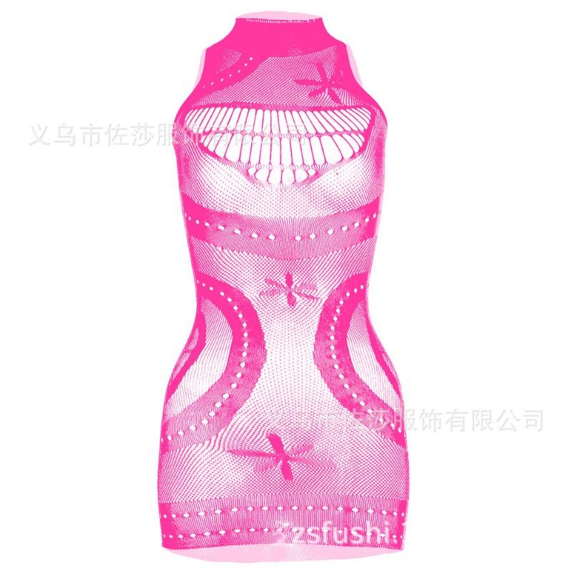 Sexy underwear supply Sexy suspenders Mesh tight body hollow hip skirt large size