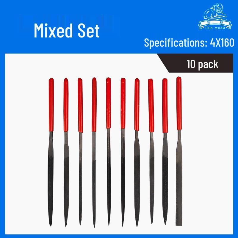 Titanium-Plated Fine Alloy Diamond File Set for Metal Grinding & Deburring