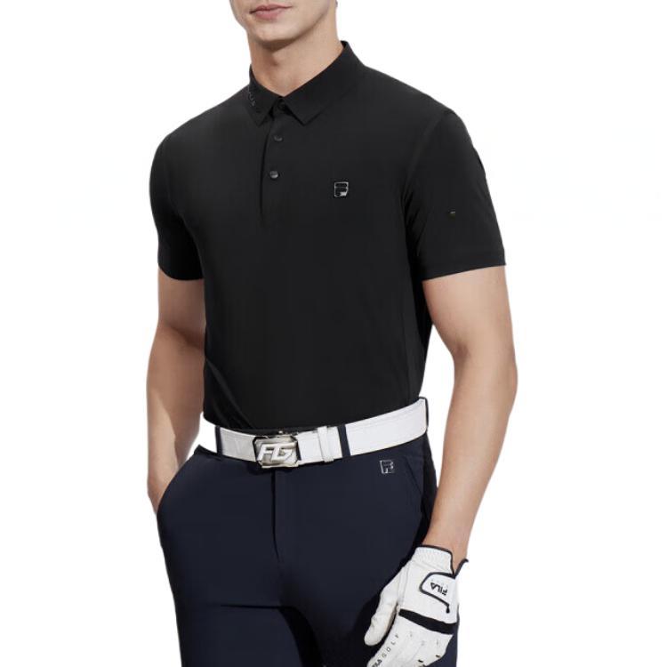 Fila Polo Shirts Men's Black Polo Collar Moderate Straight Fit