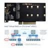 ChenYang Dual M.2 To PCIe 3.0 X8 Adapter, Dual NVME/AHCI SSD To PCI Express Expansion Card Adapter with 12cm Slot Bracket