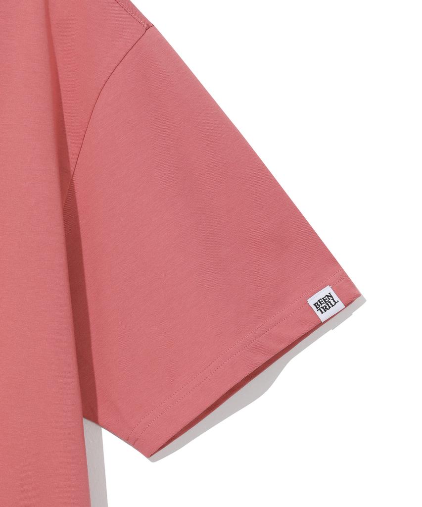 BEENTRILL Star Circle Logo T-Shirt (Dark Pink)
