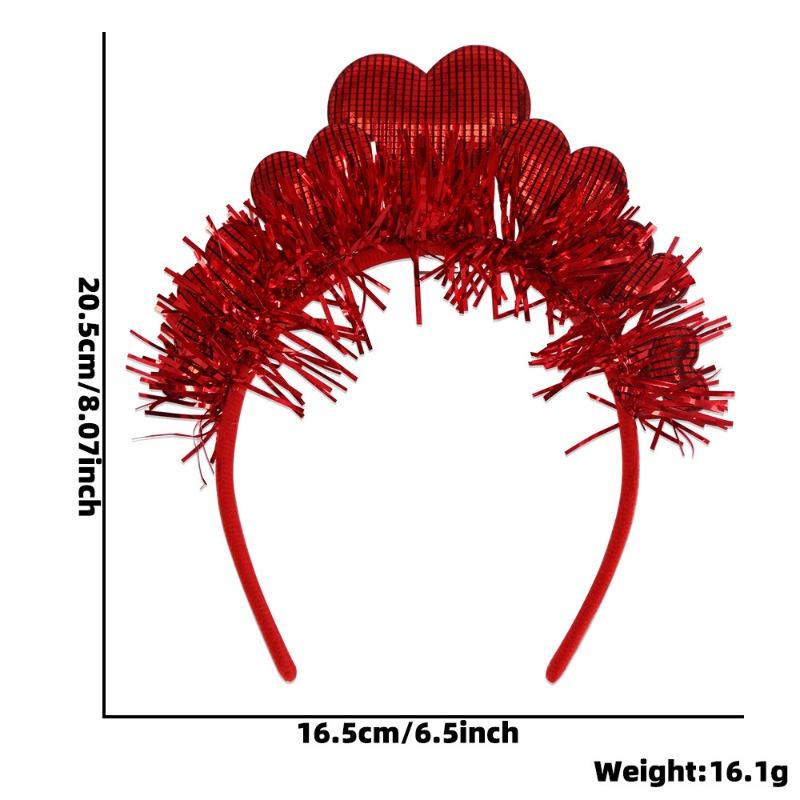 1 Valentine's Day Love Themed Headband for Valentine's Day Party Romantic Outfit with Love Elements and Diverse Design Styles