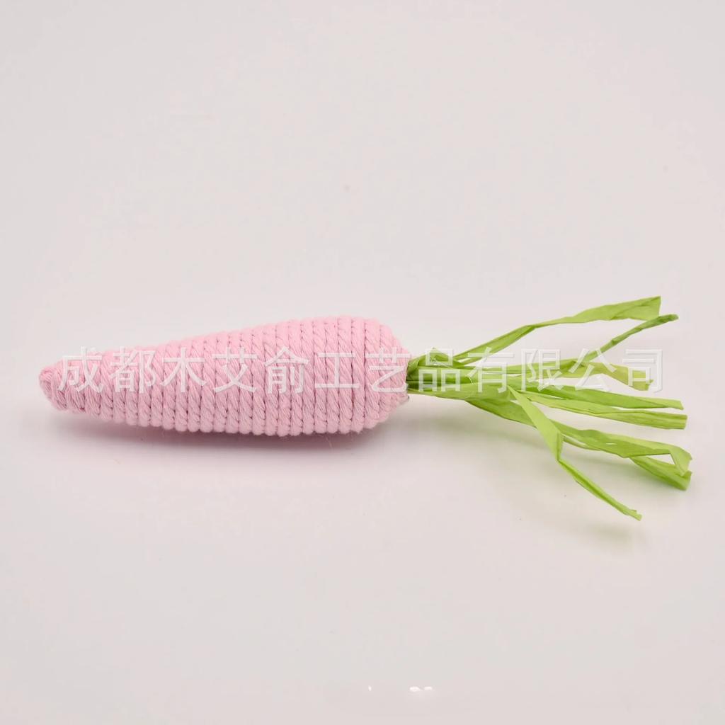 Easter Carrot Tray Decoration Hemp rope Decoration Fabric Carrot Scene Props Home Ornaments