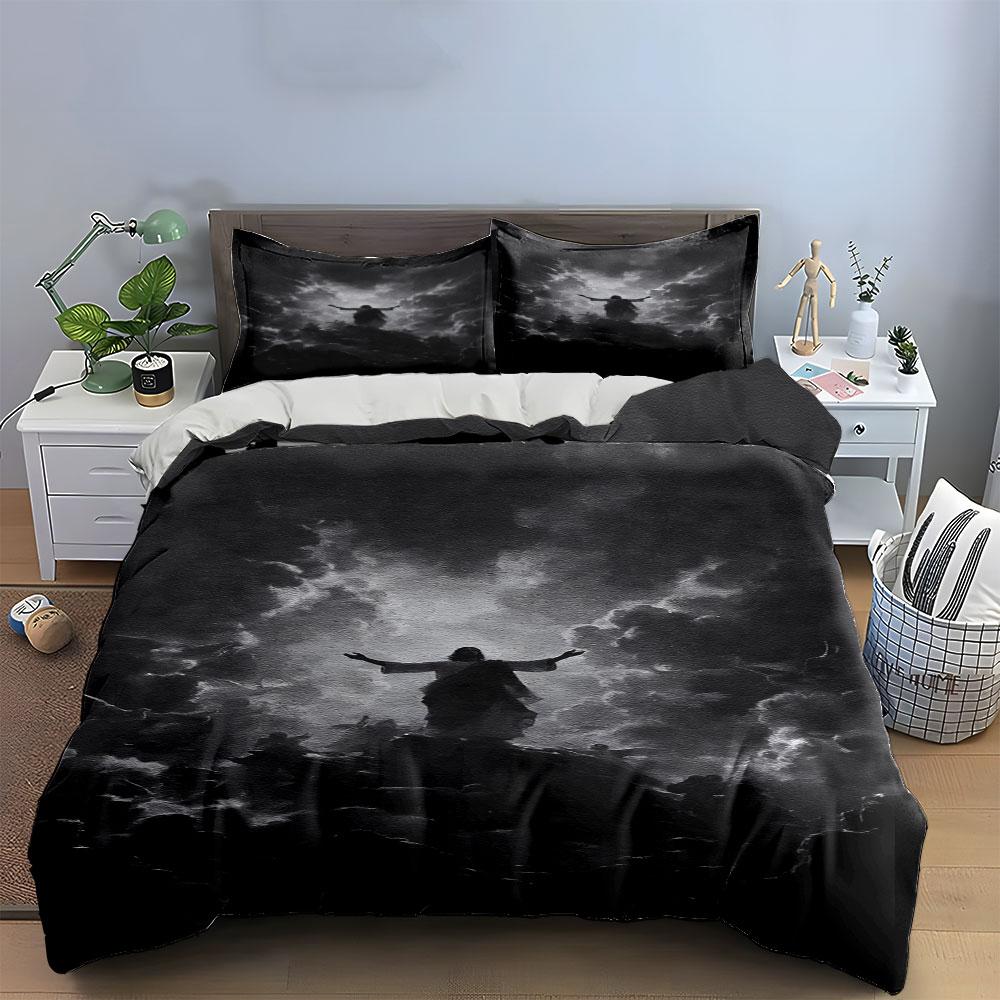 Silhouette Amid Dramatic Clouds. Bedding Sets Duvet Cover Sets Duvet Covers Pillowcases(1 * Duvet Cover 2 * Pillowcases, Without Duvet Insert)