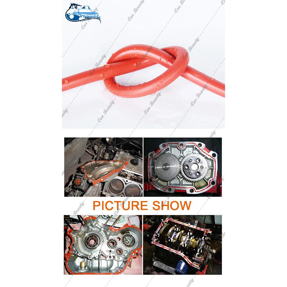 Red Gasket Maker High Temperature Sensor Safe Neutral RTV Silicone Sealant Non-Corrosive for Bonding Internal Combustion Engines
