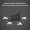 Xinowy V4Pro 4-Person Bluetooth Motorcycle Intercom Helmet Headset