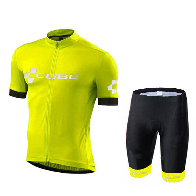 Team Club Short Sleeve Cycling Suit Roller Skating Suit Road Cycling Equipment CUBE