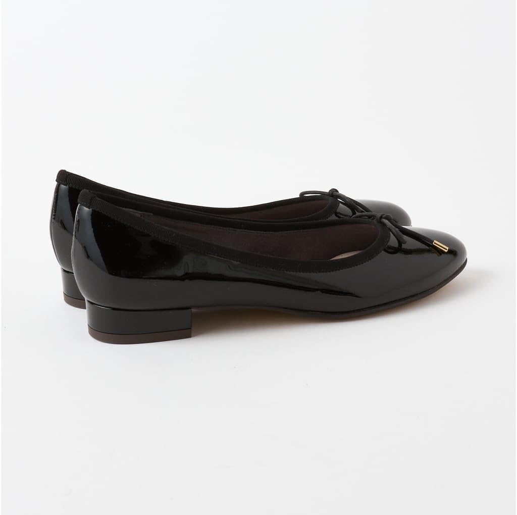 Diana Low-Heel Flats, Made in Japan, Black, Size 22.5cm, 114115600009