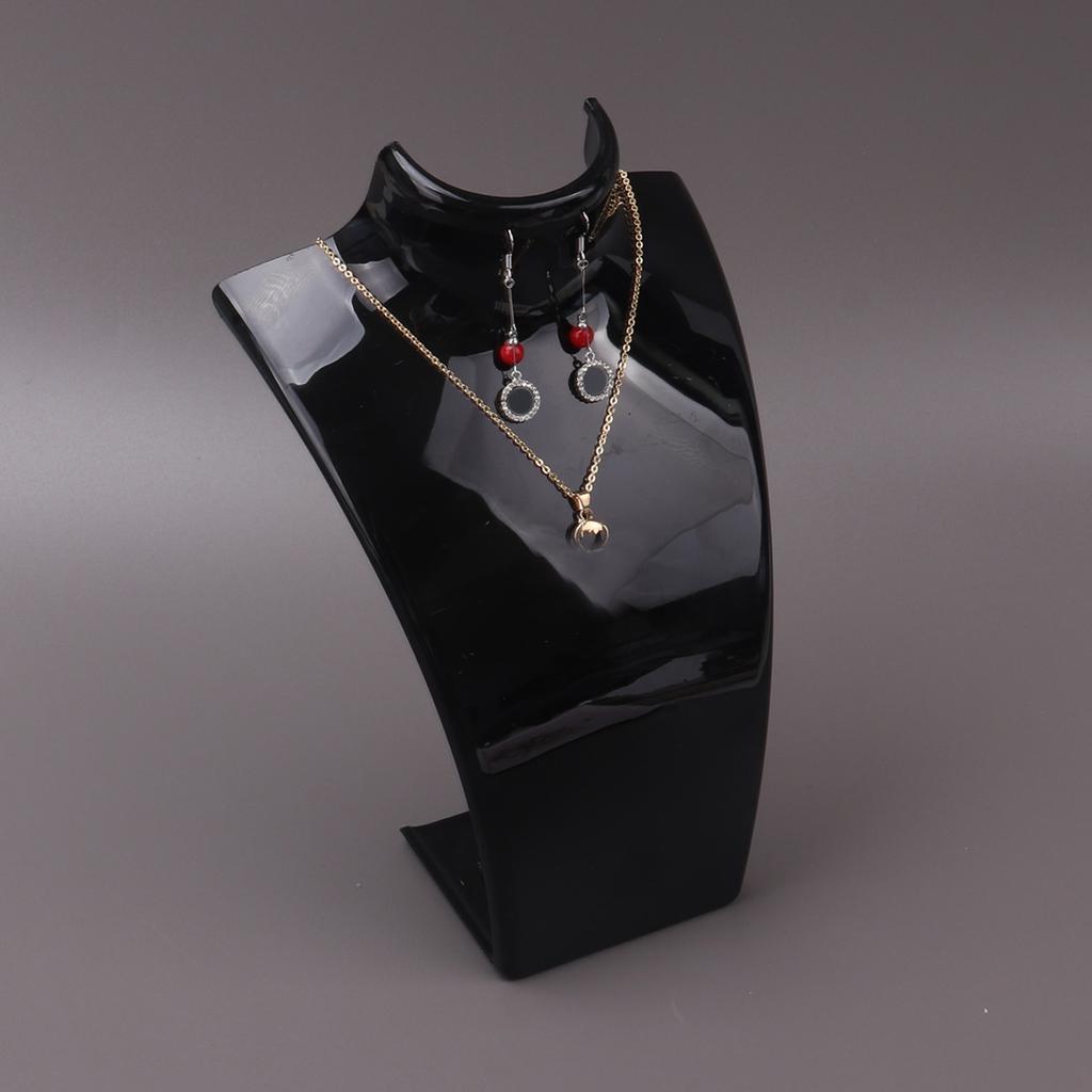 6PS Plastic Mannequin Necklace Display Bust Stand Holder Jewellry Mannequin Bust Rack for Necklaces Pendant Earrings Display