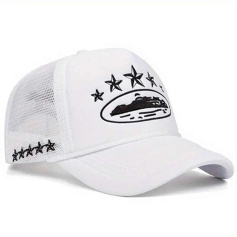 Unisex Men Women Cap Pentagram Embroidery Baseball Net Caps Spring Summer Outdoor Adjustable Casual Hats Sunscreen Hat