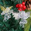 Holiday Party Hanging Decor 4Pcs Winged Angel Ornaments, Clear Figurines, Exquisite Gifts for Friends Christmas Tree Decor, Seasonal Home Supplies