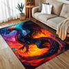 1PC Dragon In Colorful Flames Carpet for Living Room Bedroom Sofa Home Decor Rus Non-slip Floor Mat Luxury Gift