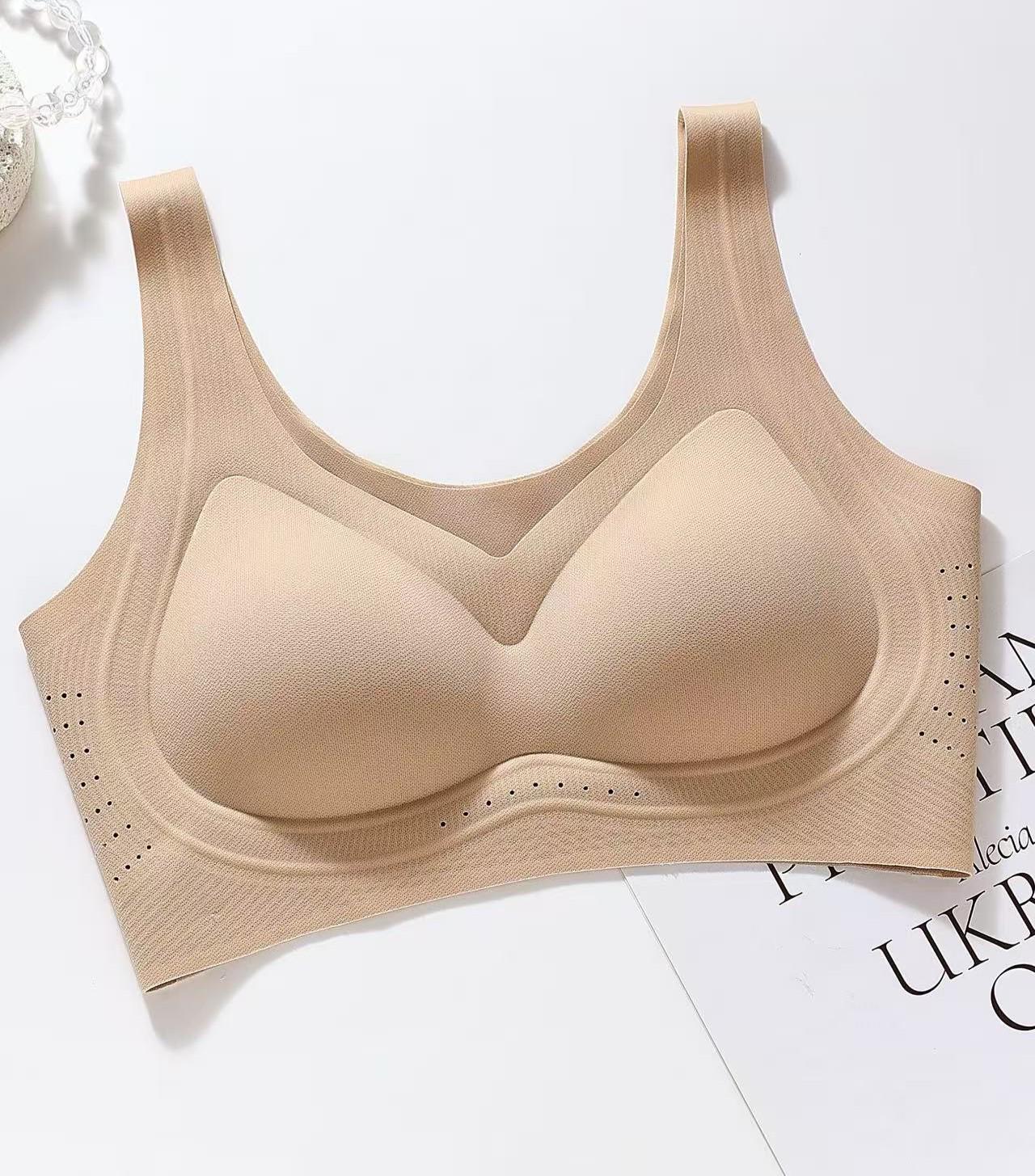 Крутой бесшовный ультратонкий женский антибактериальный бюстгальтер-майка без косточек с мягкой поддержкой M (90-105 lbs)