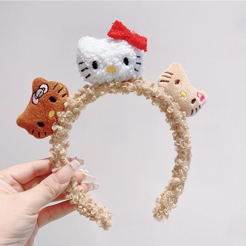 Korean Style Knit Hairband For Girls Cute Panda Handmade Hair Clip Cartoon Headwear