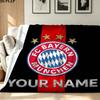 1PC FC Bayern Munchen Custom Name Patterned Flannel Blanket Suitable For All Seasons for Home Decor Warmth and Comfort Gifts Holiday Present