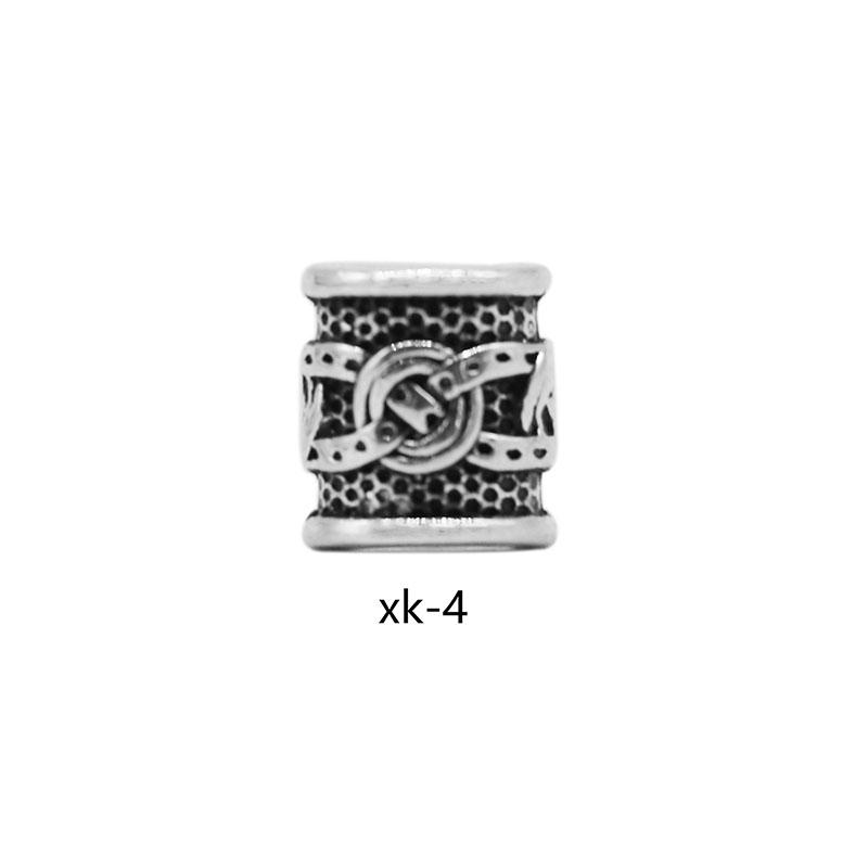 10Pcs/Pack Viking Runes Beard Beads Alloy Antique Norse Dreadlock Beads for Beard Hair DIY Bracelet Necklace Beading