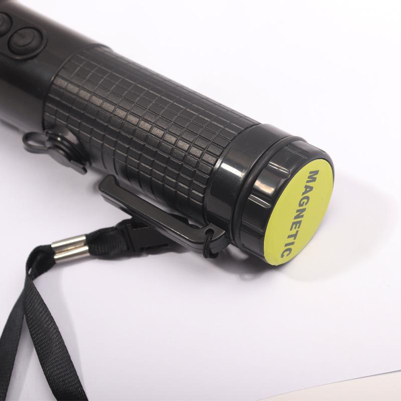 30CM LED Traffic Baton with Rechargeable Multifunctionality: Warning Light, Window Breaker, and Beeping Speaker