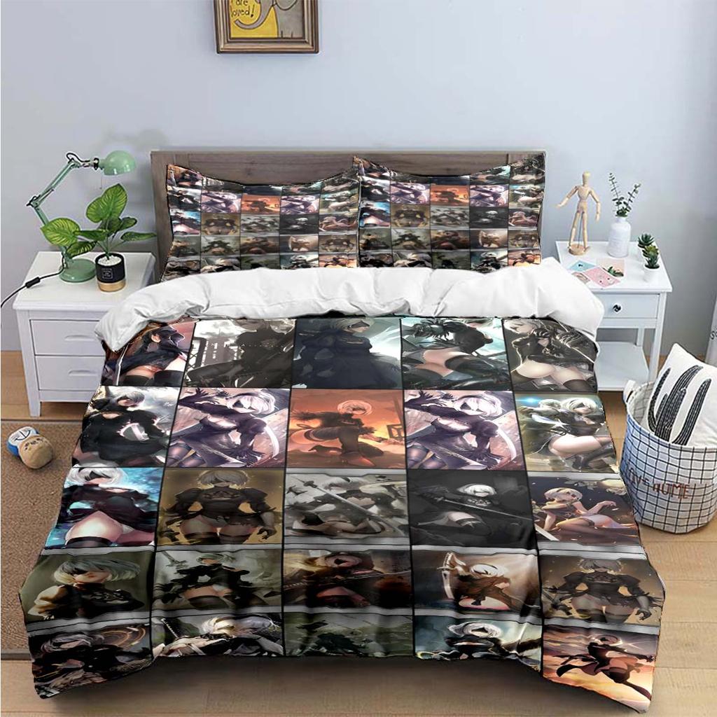 Comforter Famous Film Role A-Automata Nier Print Bedding Sets Bed Supplies Set Bed Comforter Set Bedding Set Luxury Gift