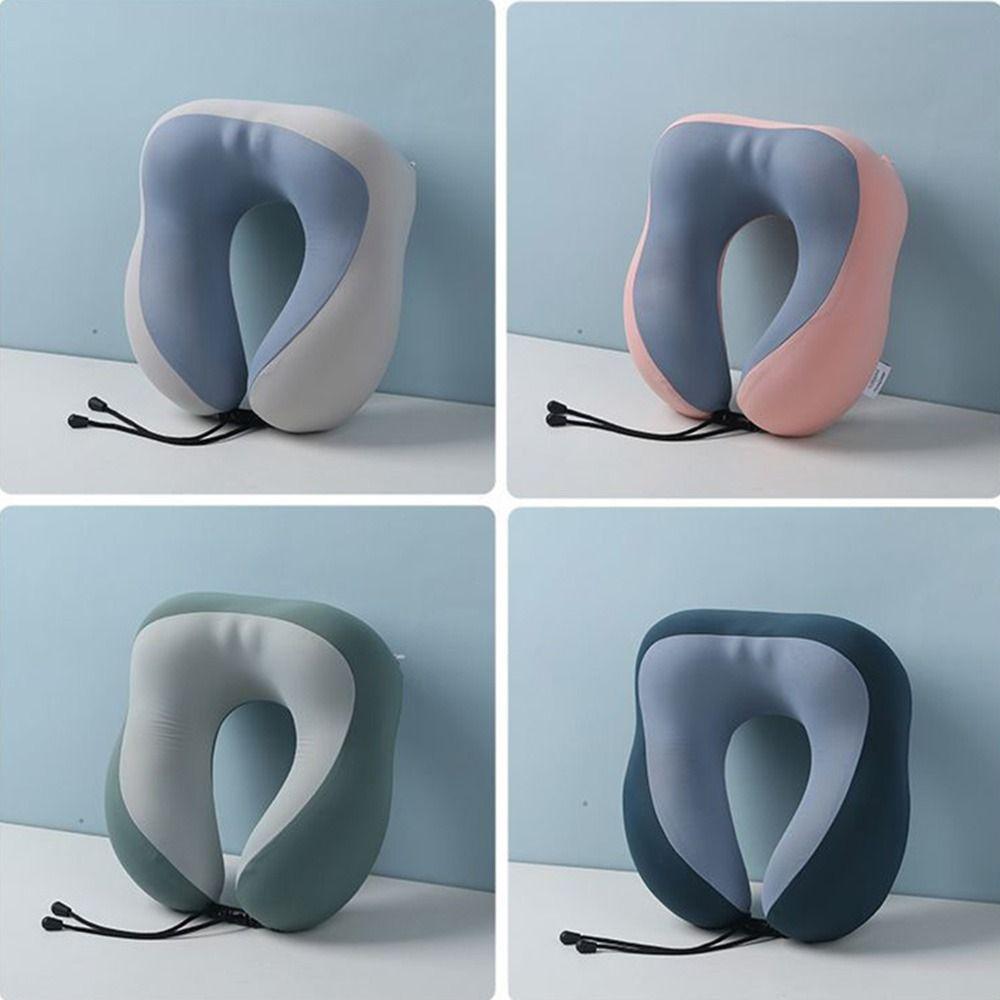 Slow Rebound Neck Support Cushion Foam Napping Neck Pad U-shaped Travel Pillows Airplanes
