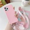 Candy Strap Case For iPhone 17 16E 16 14 15 13 11 Pro Max 12 Mini XS Plus Crossbody Lanyard Rope Soft Silicone Shockproof Cover